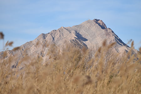 frenchman mountain, las vegas, called sunrise, from wetlands park, nature, mountain, landscape