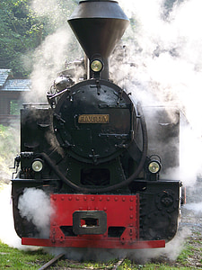 Roumanie, train à vapeur, locomotive, fumée