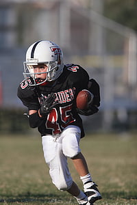 football, running back, action, youth league, ball, sport, american