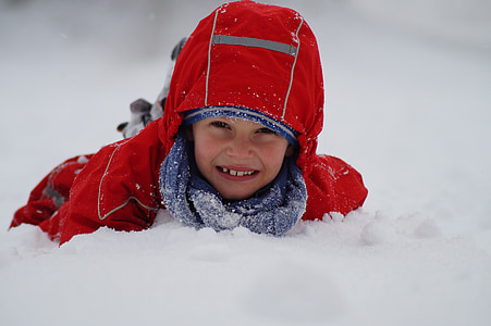 bērnu, ziemas, sniega, ceļojums, ģimenes, sniegpārsla, puišelis