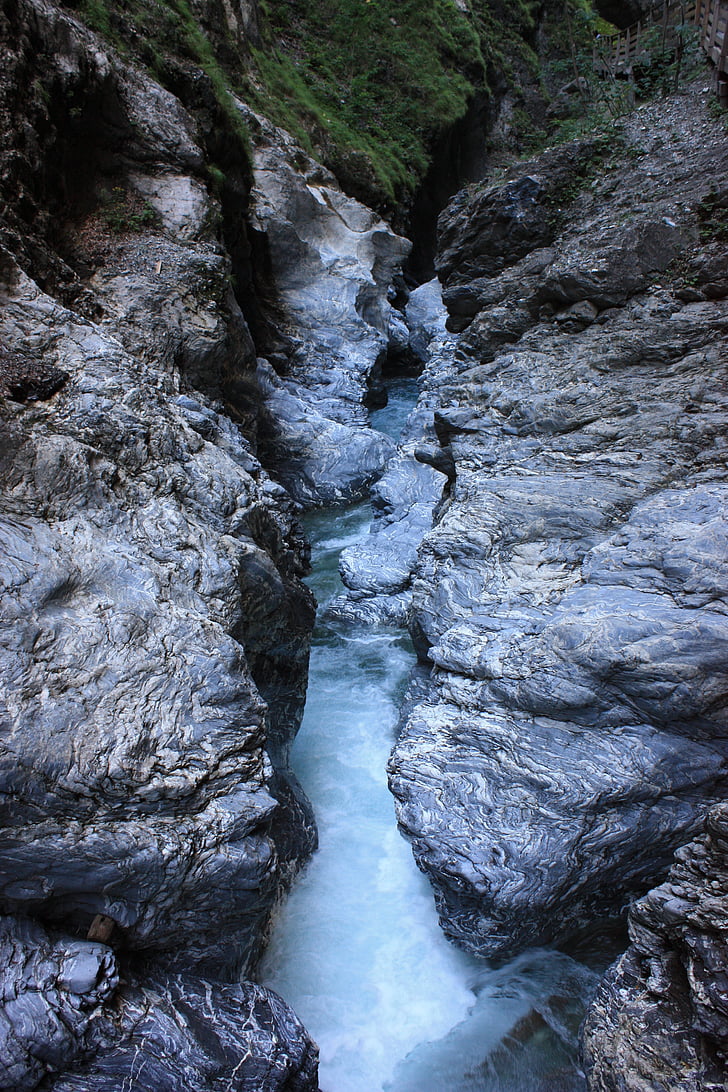 water, rock, nature, clammy, gorge