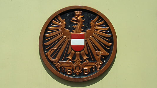 Bundesbahnen zīme, vecais, dzelzceļš, Federālais ērglis