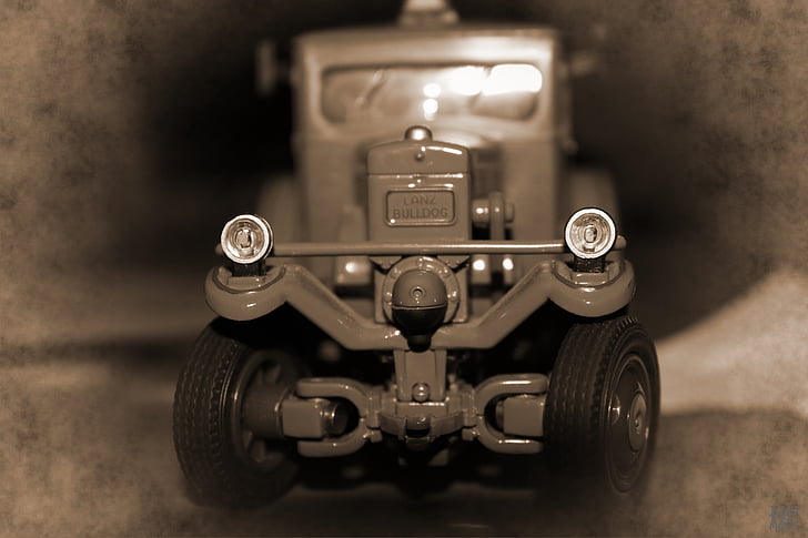tractores, Lanz, tractor, históricamente, Oldtimer, vehículo, Lanz bulldog