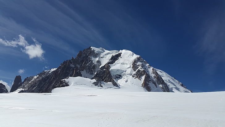 Mont blanc du tacul, magas hegyek, alpesi, Chamonix, hó, hegyek, Franciaország