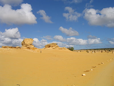 skalné útvary, Desert, Austrália, Geológia, žltá