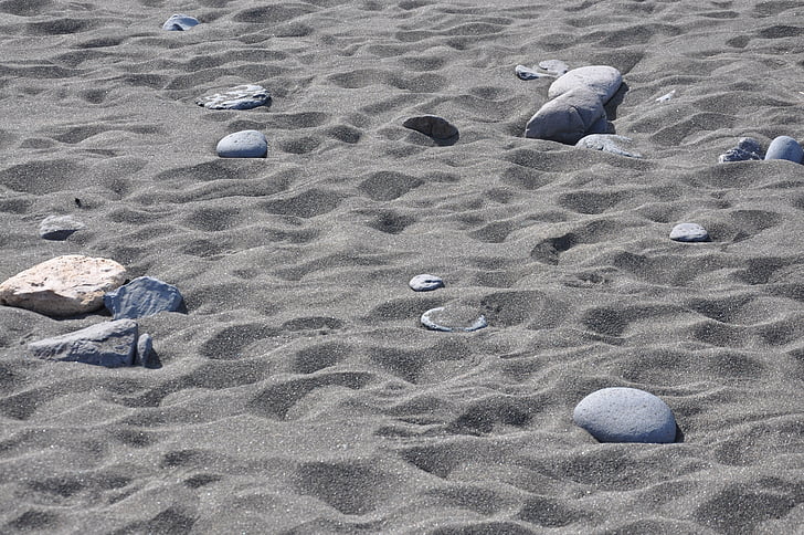 Playa, piedra, arena, pista, mar, verano, naturaleza