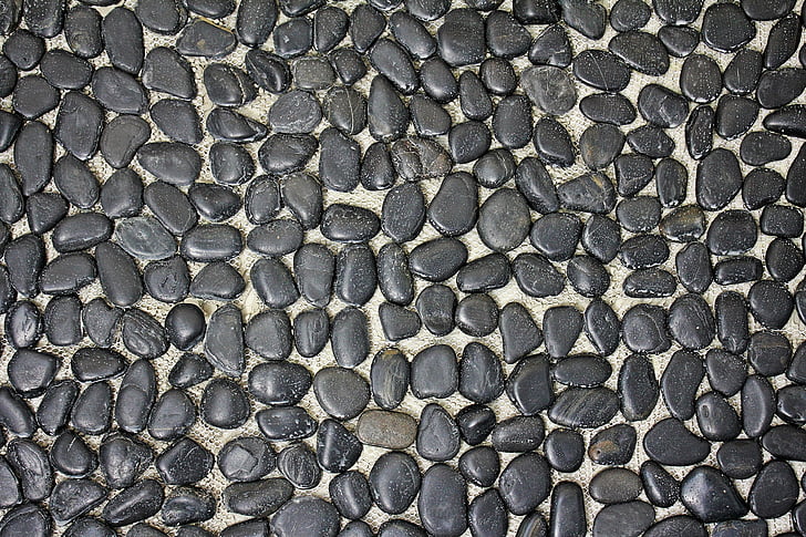 còdols, estora de còdols, pedres decoratives de paret per a la, avergonyit, gris negre, xarxa de còdols, mat