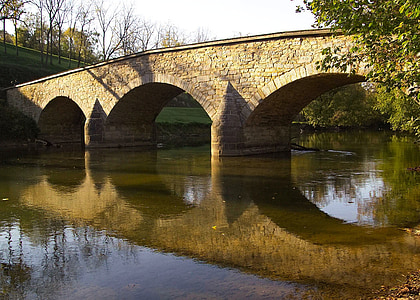 Antietam, Maryland, Pont de Burnside, punt de referència, històric, arquitectura, natura