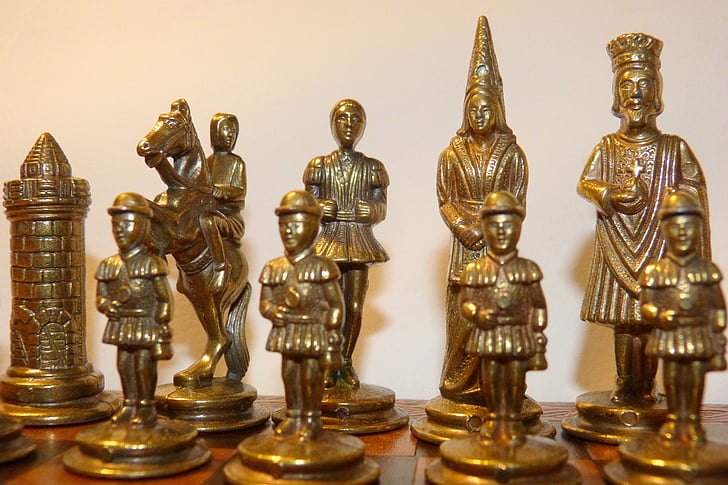 chess pieces, chess, chess game