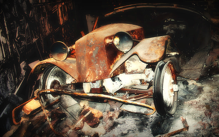 Auto, παλιά, Oldtimer, παλιό αυτοκίνητο, ιστορικά, σπασμένα, PKW