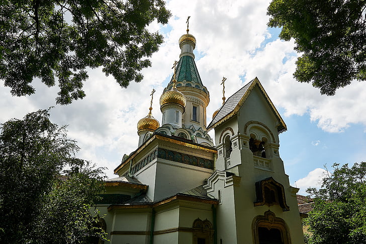 Sofia, Bulgaria, Chiesa, ortodossa, ortodossa bulgara, foglia oro, religione