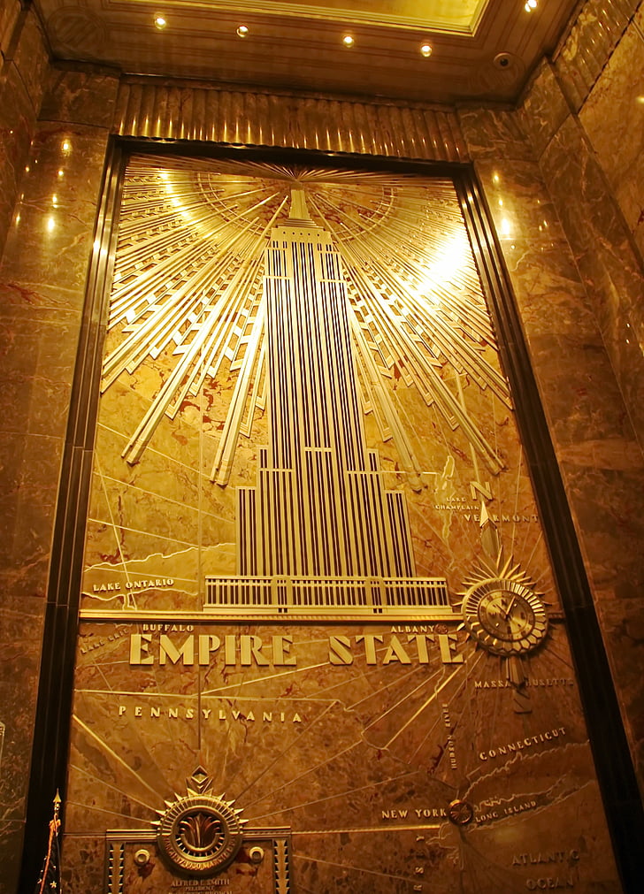Estados Unidos, Nova Iorque, Manhattan, edifício Empire state, salão