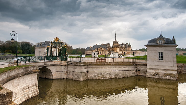 chateau, chantilly, picardy, france, castle, chateau chantilly, architecture