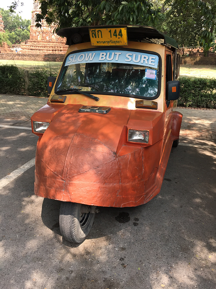tuktuk, Tailandia, largo, taxi, vehículo