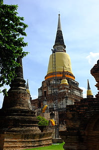 Ayutthaya régi, Pagoda, Phra nakhon si ayutthaya, intézkedés, Thaiföld