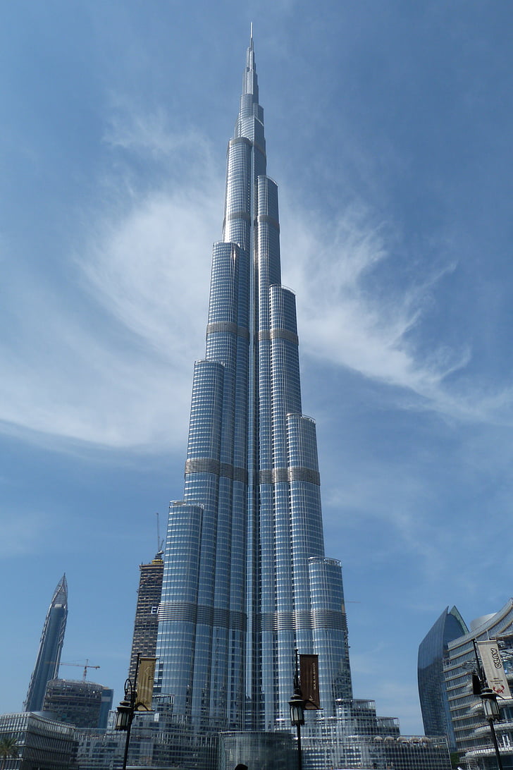 Burj, Tower, skyskraber, Dubai, arkitektur, høj - høj, indbygget struktur