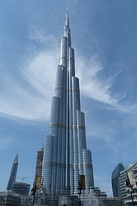 Burj, Torre, gratacels, Dubai, arquitectura, alt - alta, estructura de construcció