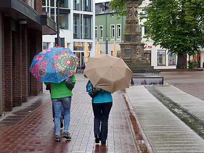 boş, yağmur yağdı, pis hava, alışveriş çılgınlığı, Triste mizah, yağmur, şemsiye