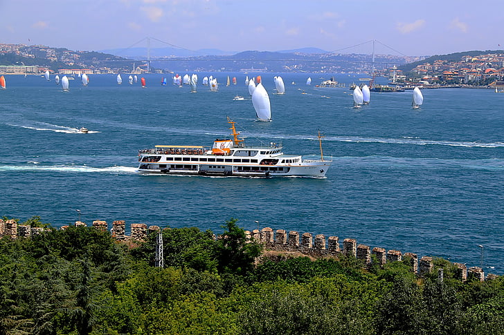 Isztambul, vitorla, verseny, Marine, csónakok