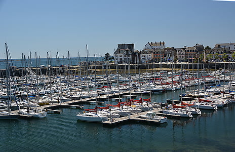 Barche, porta, mare, Marine, Marina, Barche a vela, Finistère