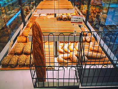 bröd, Shop, skyltfönstret, mat