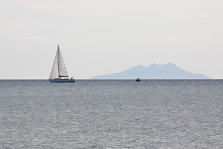 sailing boat, sea, sail, ocean, holiday, mediterranean, leisure