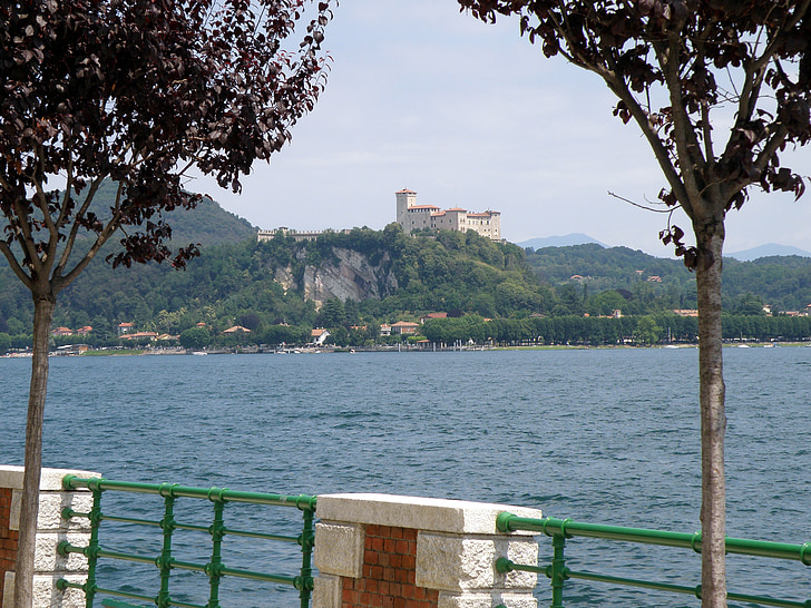 arona, rocca di angera, lake maggiore, italy, piemont, view, water