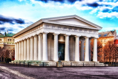 Vienne, Temple de Theseus, point de repère, historique, célèbre, Autriche, HDR