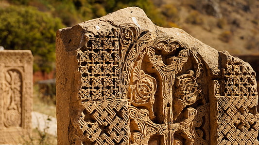 çapraz-taş, oyma, taş, khachkar, Manastır, Noravank, Ermenistan