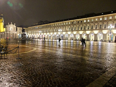 Torino, Italien, Piemonte, nat, belysning, plads, pragt