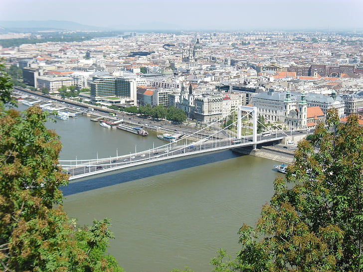 Budapest, kapital, Bridge, Donau