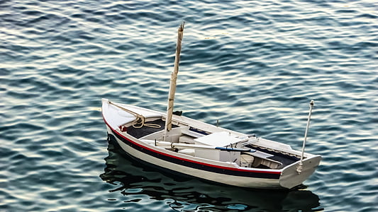 barco, mar, à tarde, sombra, Calma, serenidade, reflexão