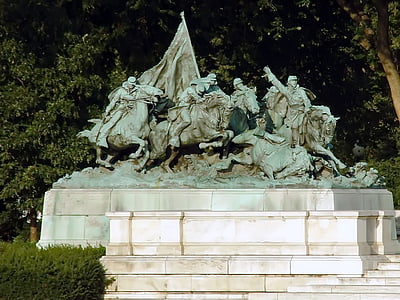 USA, Washington, Statue, Kavallerie, Bronze, heroische kostenlos, Vereinigte Staaten von Amerika