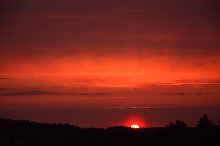 západ slnka, Dawn, Horizon