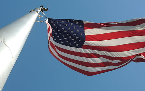 Bandeira, nos, americana, estrelas, listras, Unidos, Estados-Membros