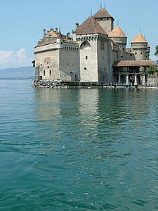 Suíça, Montreux, Château chillon, Lago de Genebra