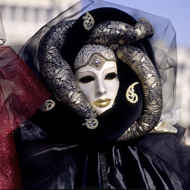 Benetke, Maska, karneval, Italija, Venezia, Beneška maska, obraz