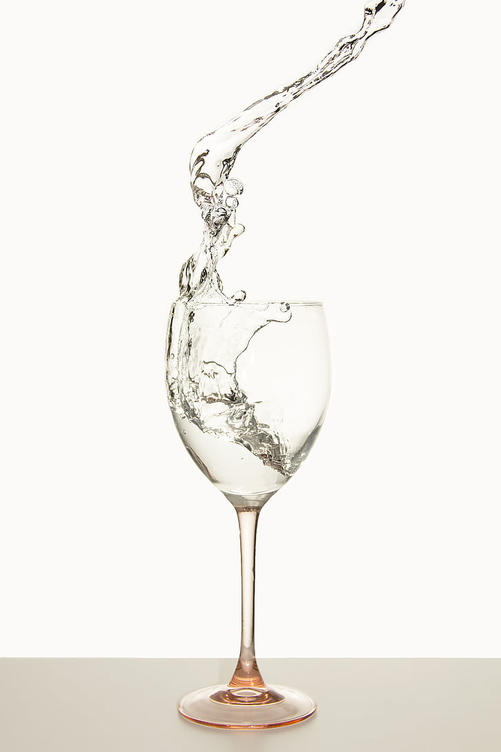 vode, steklo, voda brizgom, tekočina, pijača, osvežitev, jasno