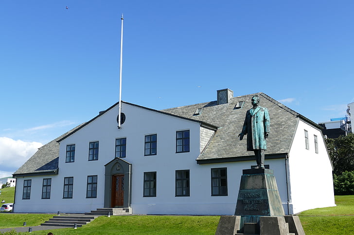 Reykjavik, Island, monument, regeringen, bygning, arkitektur