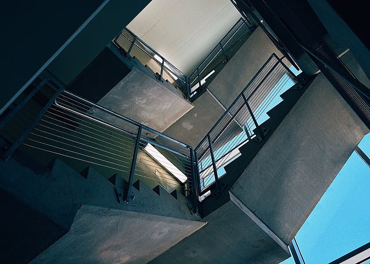 stairs, stairwell, architecture, building, steps
