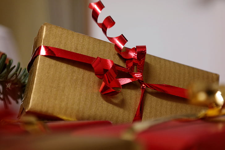 cadeau, Christmas, Nicholas, nom de jour, Saint-Valentin, emballé, bande