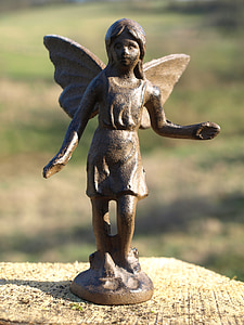 elf, figure, bronze, statue