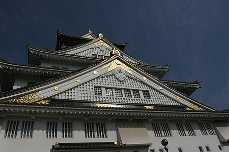 Осака, Япония, Замок в Осаке, туристов, руины, История