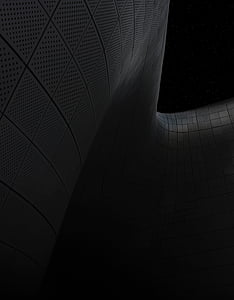black, curves, lines, dark, architecture, design, art