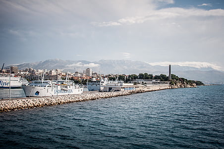 Croacia, Split, Dalmacia, barco de vapor, mar, las naves, Puerto