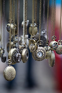 pocket watches, time of, time, watches, chain, metal, antique