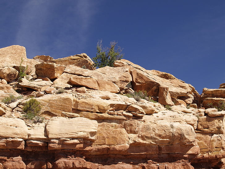 montanha, vermelho, pedras, Arizona, Estados Unidos da América, paisagem, cenário
