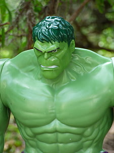 Hulk, super héros, jouet, vert, monstre, plastique, miniature
