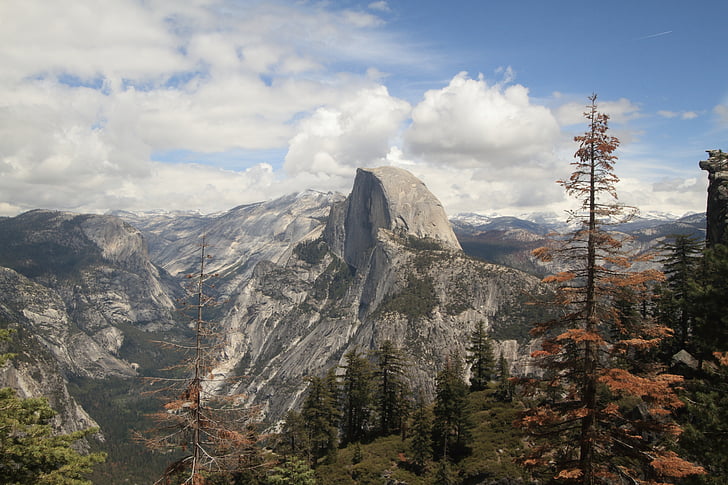 halfdome, Yosemite, Milli Parkı, ABD, taş, yüksek, dağ