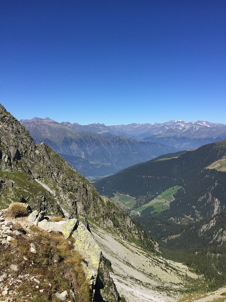 panoráma, Meran, hegyek, Dél-Tirol